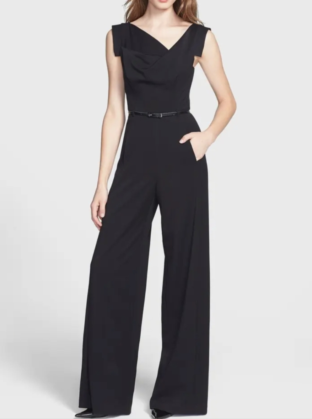 Black Halo Wide Leg Jumpsuit - Size 2